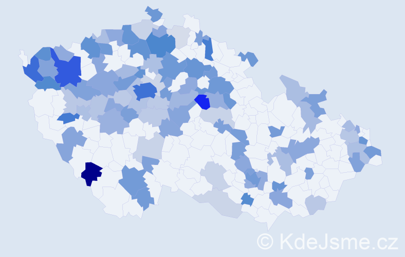 Jméno: 'Larisa', počet výskytů 251 v celé ČR