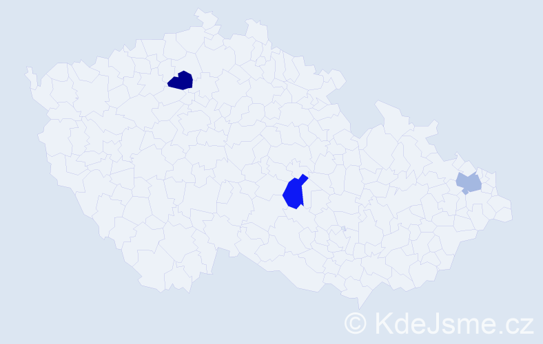 Jméno: 'Irénka', počet výskytů 3 v celé ČR