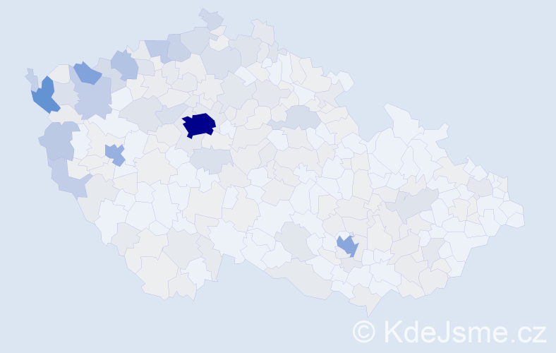 Jméno: 'Anh', počet výskytů 921 v celé ČR