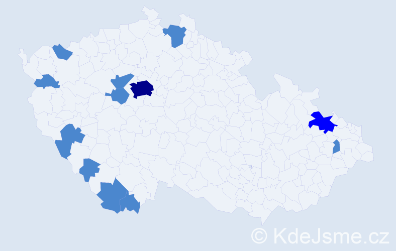 Jméno: 'Adalbert', počet výskytů 15 v celé ČR