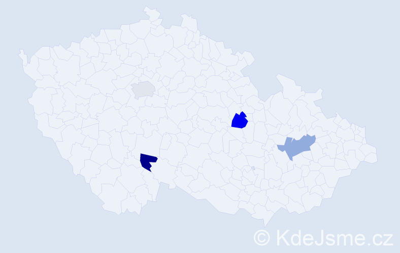 Jméno: 'Jan Benjamin', počet výskytů 4 v celé ČR