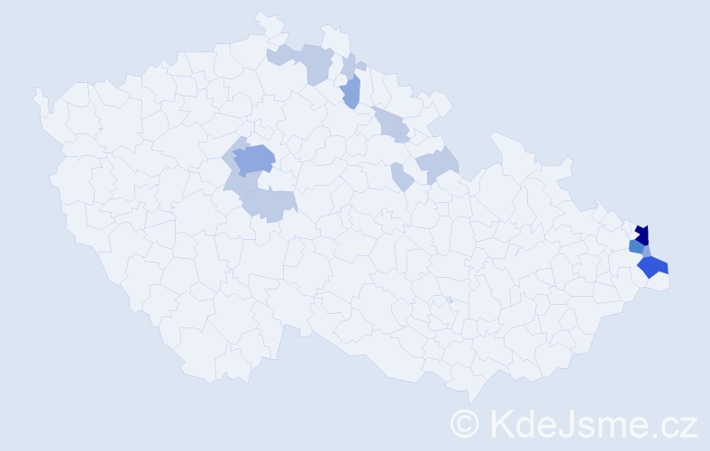 Jméno: 'Grażyna', počet výskytů 36 v celé ČR
