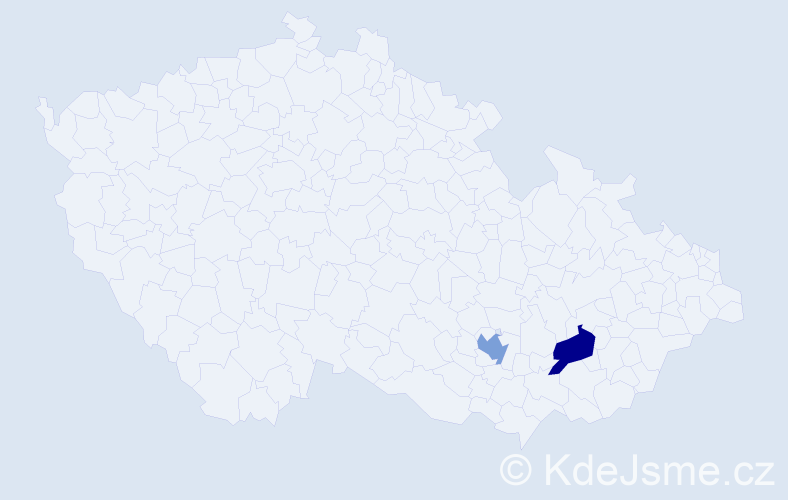Jméno: 'Denissa', počet výskytů 2 v celé ČR