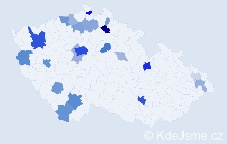 Jméno: 'Suzana', počet výskytů 62 v celé ČR