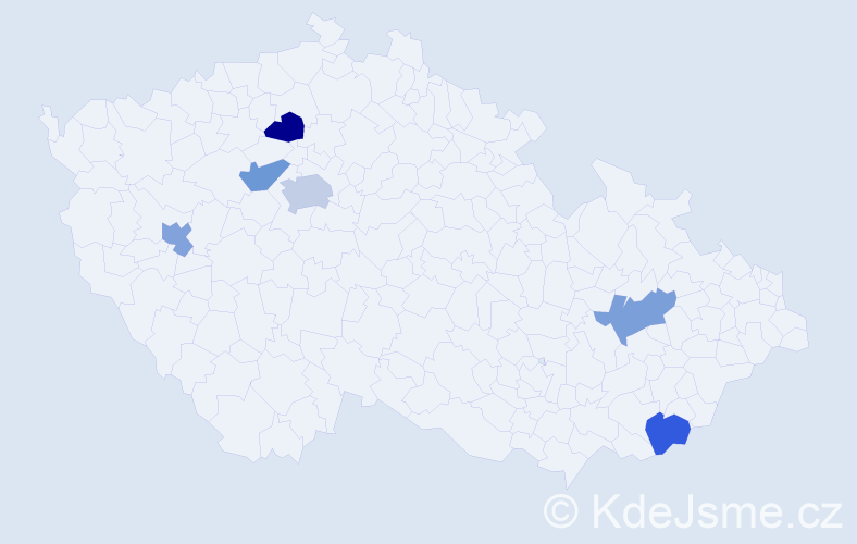 Jméno: 'Noé', počet výskytů 7 v celé ČR