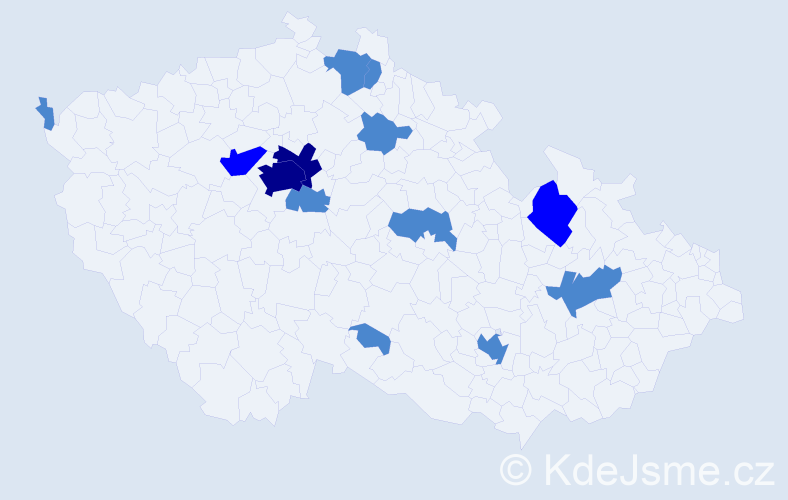 Jméno: 'Ctislav', počet výskytů 19 v celé ČR