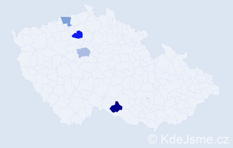 Jméno: 'Teodorik', počet výskytů 7 v celé ČR