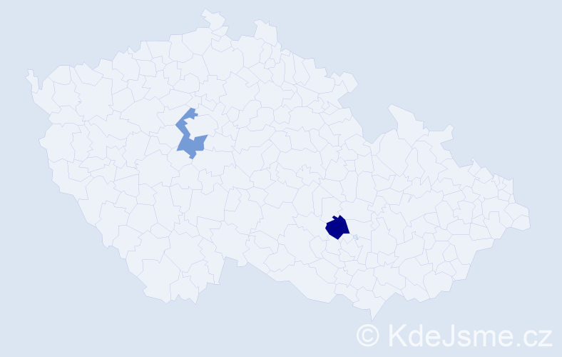 Jméno: 'Thymian', počet výskytů 2 v celé ČR