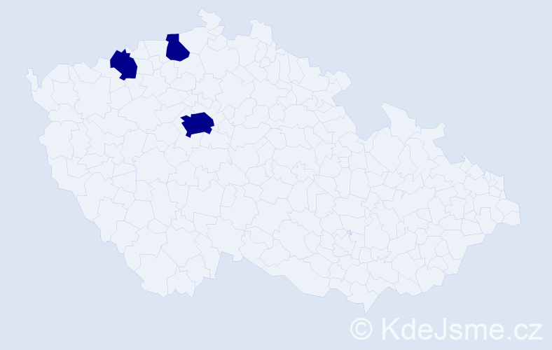 Jméno: 'Keven', počet výskytů 3 v celé ČR