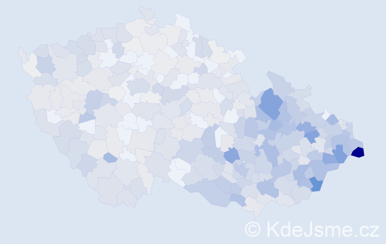 Jméno: 'Aloisie', počet výskytů 1233 v celé ČR