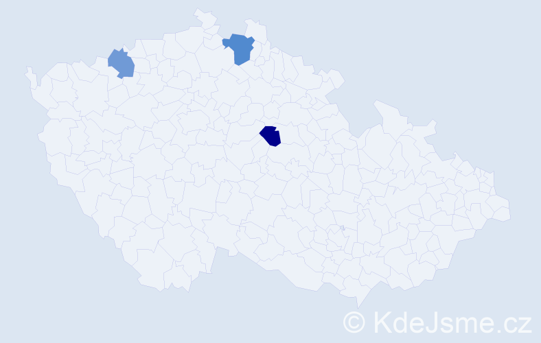 Jméno: 'Edwarda', počet výskytů 4 v celé ČR