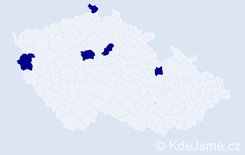 Jméno: 'Nestor', počet výskytů 5 v celé ČR