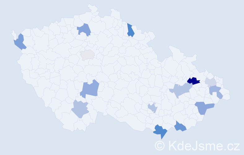 Jméno: 'Kvetoslav', počet výskytů 16 v celé ČR
