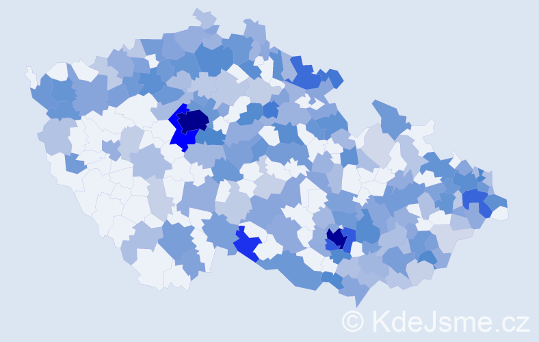 Jméno: 'Mia', počet výskytů 581 v celé ČR