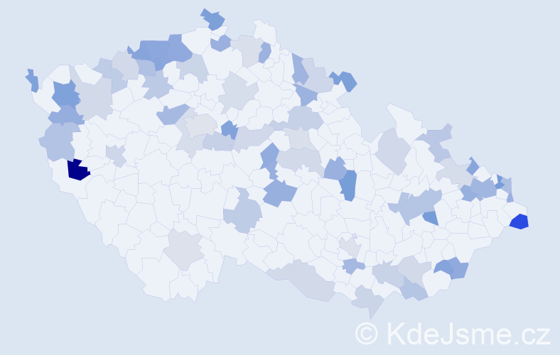 Jméno: 'Aurelia', počet výskytů 100 v celé ČR