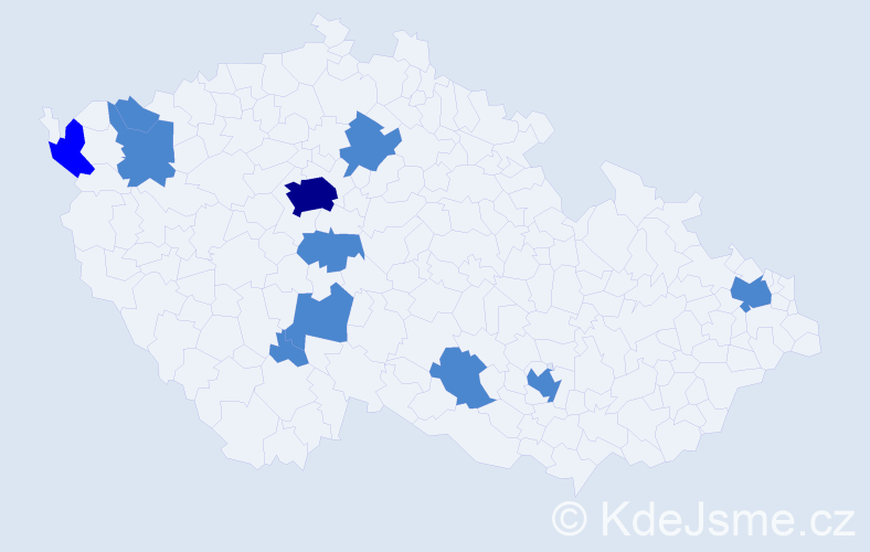 Jméno: 'Vi', počet výskytů 14 v celé ČR
