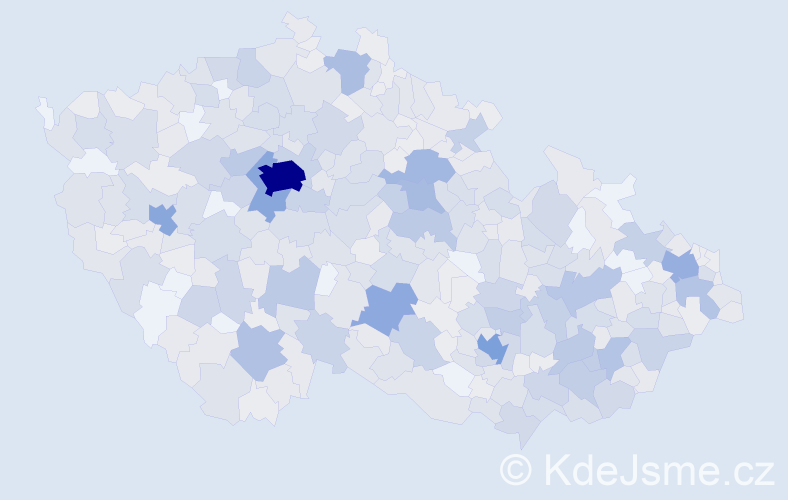 Jméno: 'Justýna', počet výskytů 1082 v celé ČR