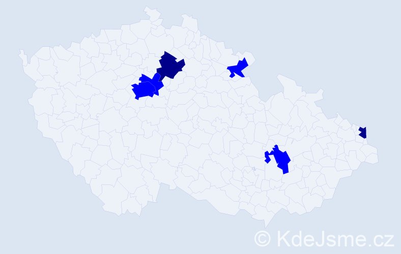 Jméno: 'Jan Józef', počet výskytů 8 v celé ČR