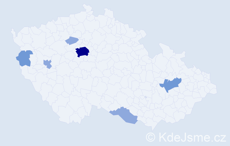 Jméno: 'Nenad', počet výskytů 13 v celé ČR