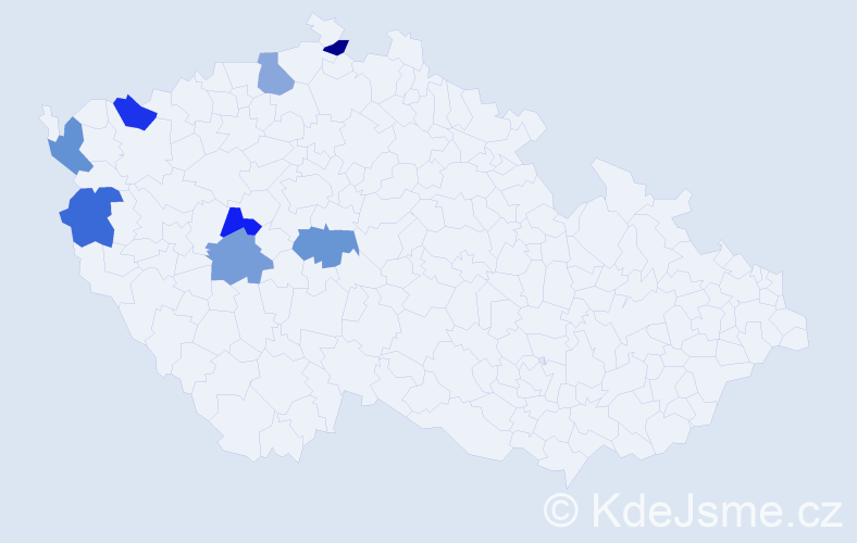 Jméno: 'My Hanh', počet výskytů 8 v celé ČR