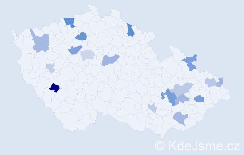 Jméno: 'Chanel', počet výskytů 28 v celé ČR