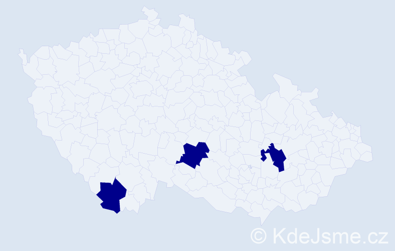 Jméno: 'Nela Izabela', počet výskytů 3 v celé ČR