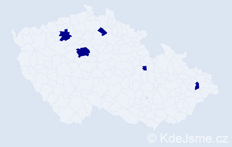 Jméno: 'Alexander Thomas', počet výskytů 5 v celé ČR