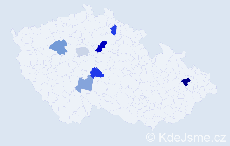 Jméno: 'Mija', počet výskytů 10 v celé ČR