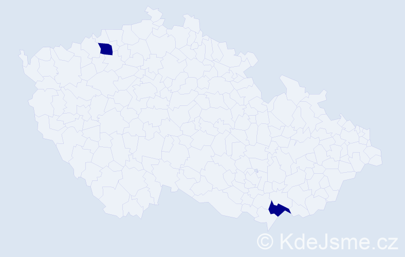 Jméno: 'Nikolas Alexandr', počet výskytů 2 v celé ČR