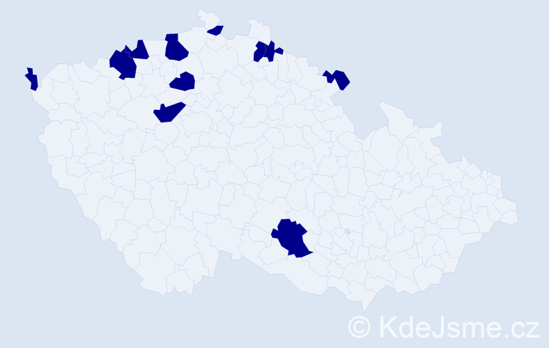 Jméno: 'Melitta', počet výskytů 11 v celé ČR