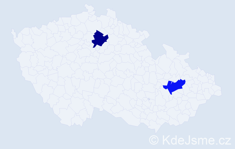 Jméno: 'Sára Jessica', počet výskytů 2 v celé ČR
