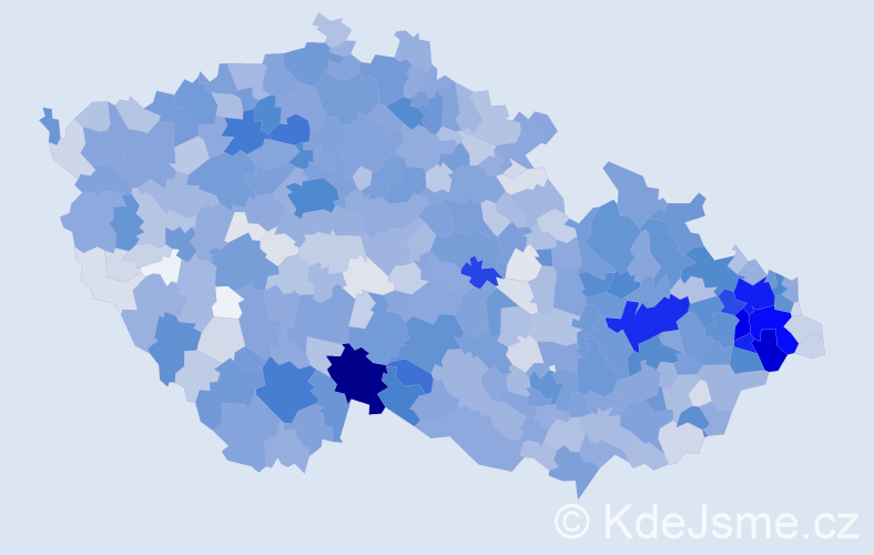 Jméno: 'Čestmír', počet výskytů 2941 v celé ČR