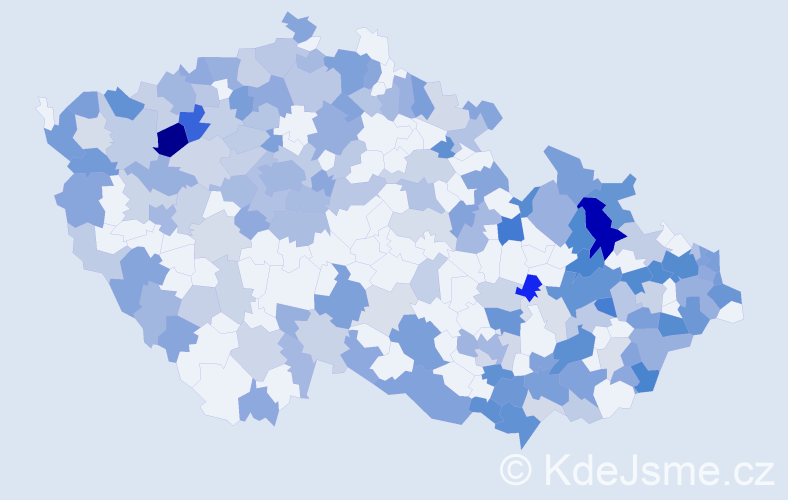 Jméno: 'Antonia', počet výskytů 347 v celé ČR