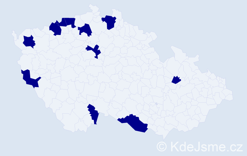 Jméno: 'Lang', počet výskytů 11 v celé ČR