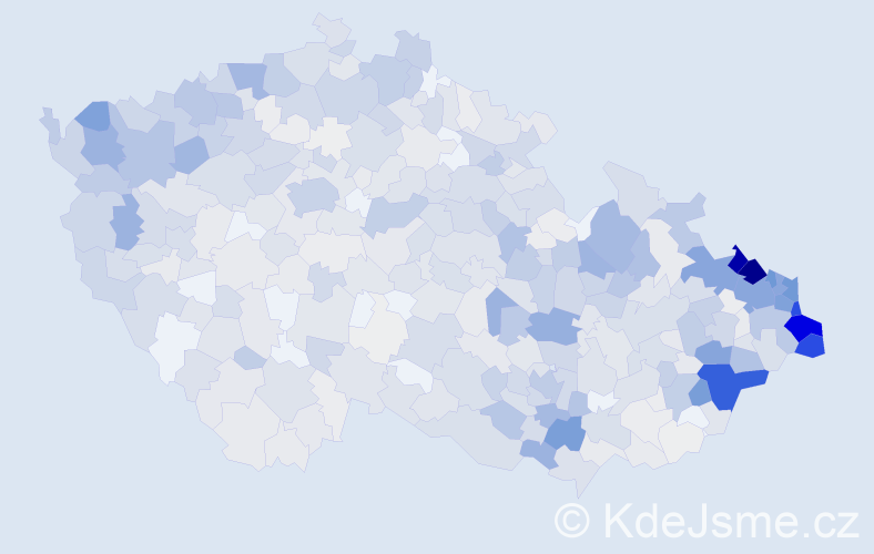 Jméno: 'Lydie', počet výskytů 2202 v celé ČR