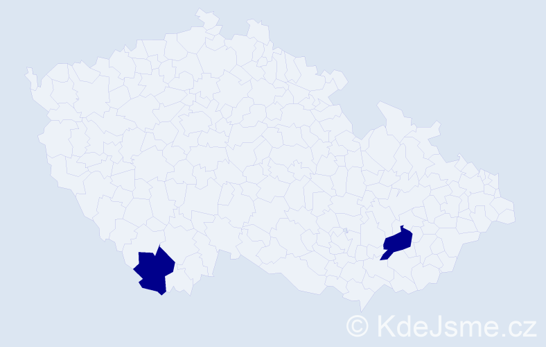 Jméno: 'Tayler', počet výskytů 2 v celé ČR