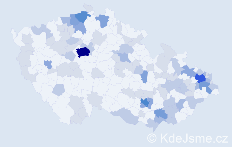 Jméno: 'Fabián', počet výskytů 207 v celé ČR