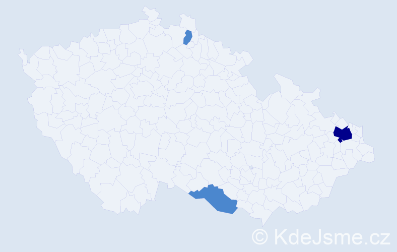 Jméno: 'Waltruda', počet výskytů 5 v celé ČR