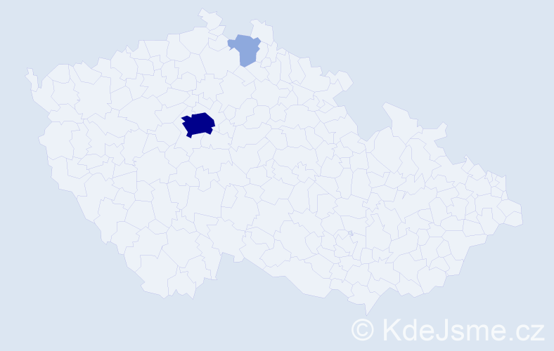 Jméno: 'Koba', počet výskytů 6 v celé ČR