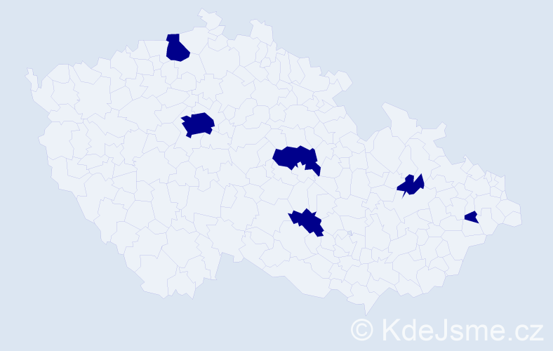 Jméno: 'Martin Michael', počet výskytů 6 v celé ČR