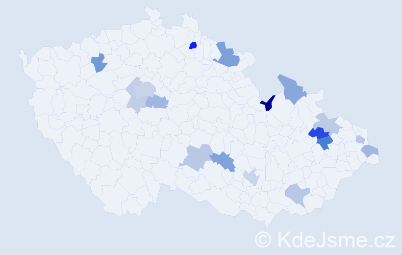 Jméno: 'Aron', počet výskytů 24 v celé ČR