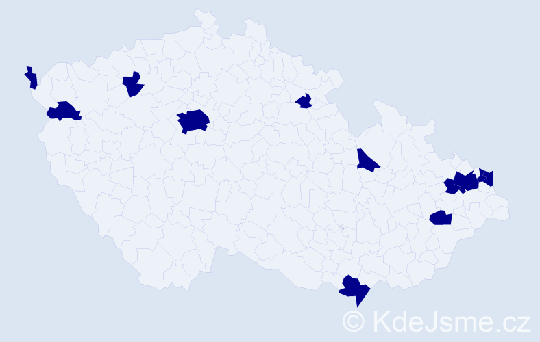 Jméno: 'Aloiz', počet výskytů 12 v celé ČR