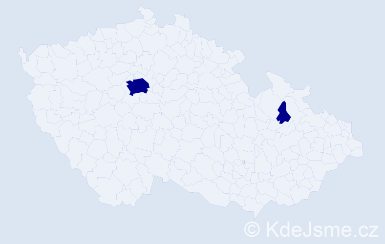 Jméno: 'Jan Ivan', počet výskytů 2 v celé ČR
