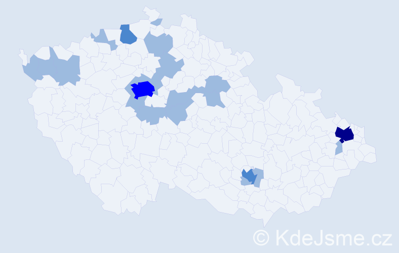 Jméno: 'Manh Ha', počet výskytů 28 v celé ČR