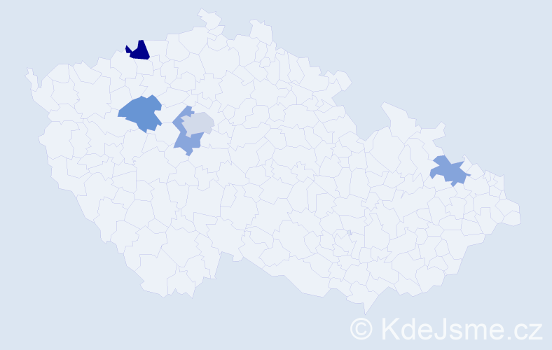 Jméno: 'Christof', počet výskytů 7 v celé ČR