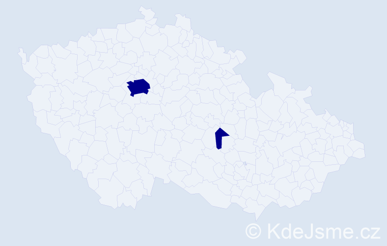 Jméno: 'Nelia', počet výskytů 2 v celé ČR