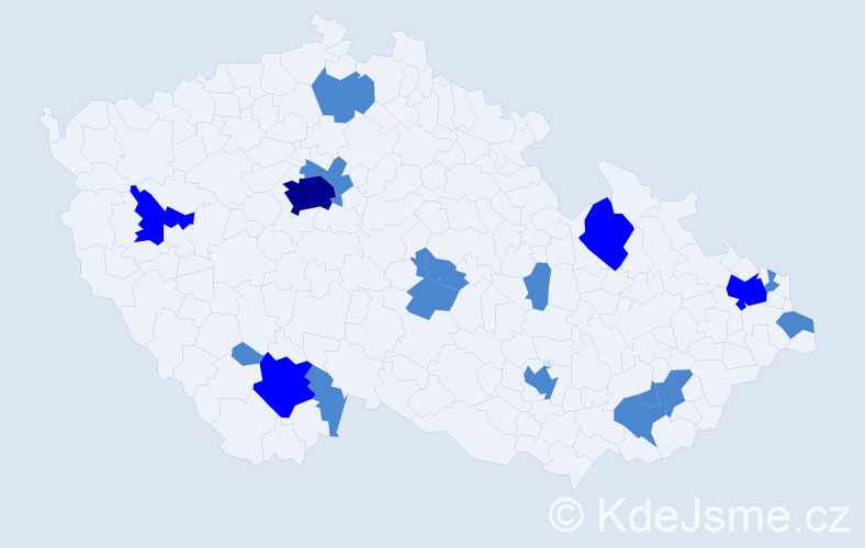 Jméno: 'Neli', počet výskytů 24 v celé ČR