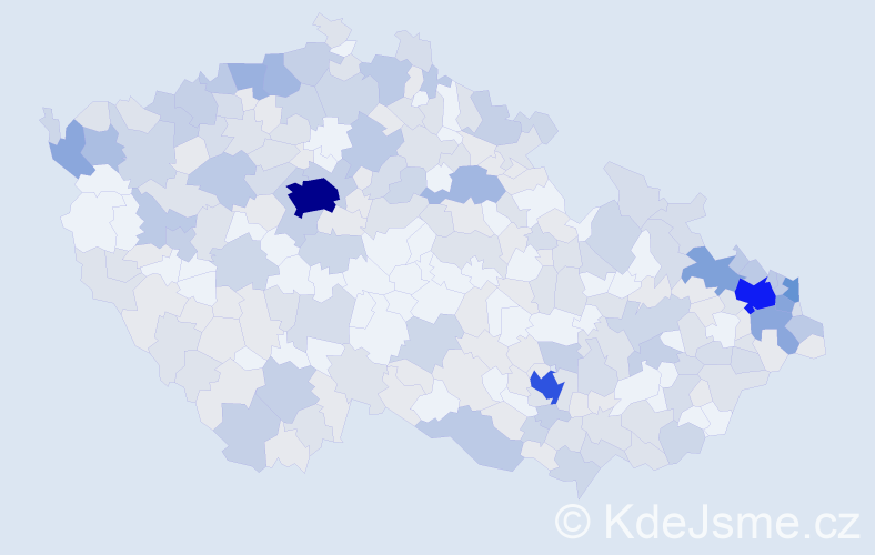 Jméno: 'Melanie', počet výskytů 613 v celé ČR