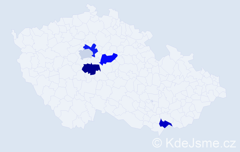 Jméno: 'Garika', počet výskytů 5 v celé ČR