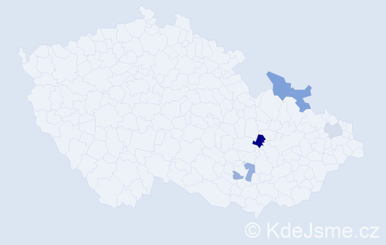 Jméno: 'Melpomeni', počet výskytů 5 v celé ČR
